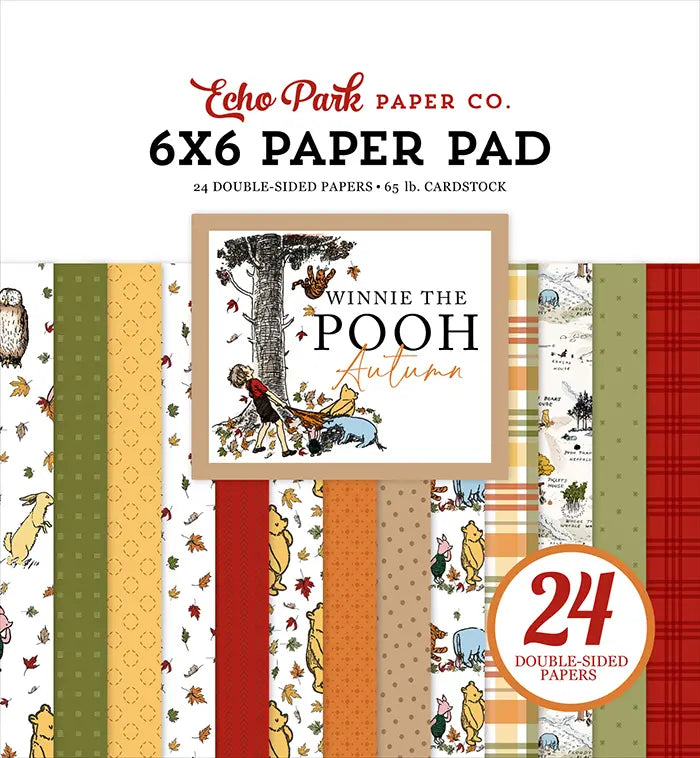 Winnie The Pooh Autumn Paper Pad, 6" x 6" - Echo Park
