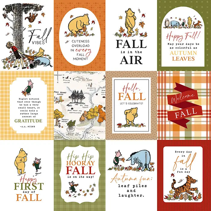 Winnie The Pooh Autumn Scrapbook Collection Kit, 12" x 12" - Echo Park