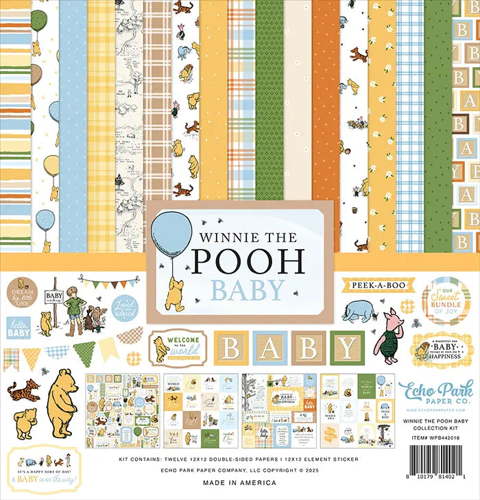 Winnie The Pooh Baby 12" x 12" Collection Kit - Echo Park