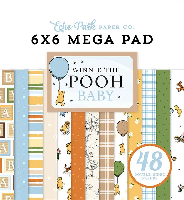 Winnie The Pooh Baby Cardmakers 6" x 6" Mega Pad - Echo Park