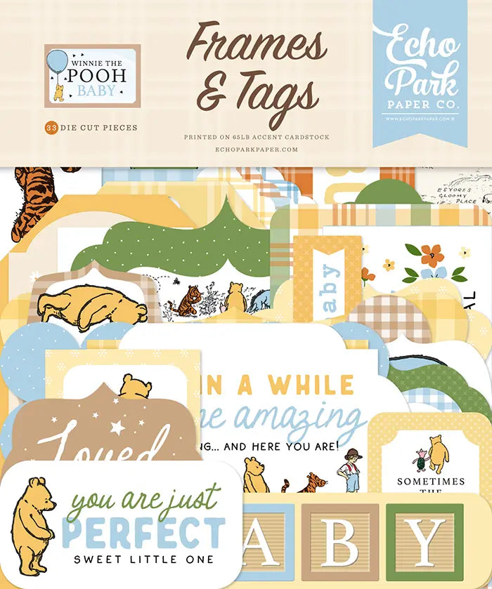 Winnie The Pooh Baby Frames & Tags - Echo Park