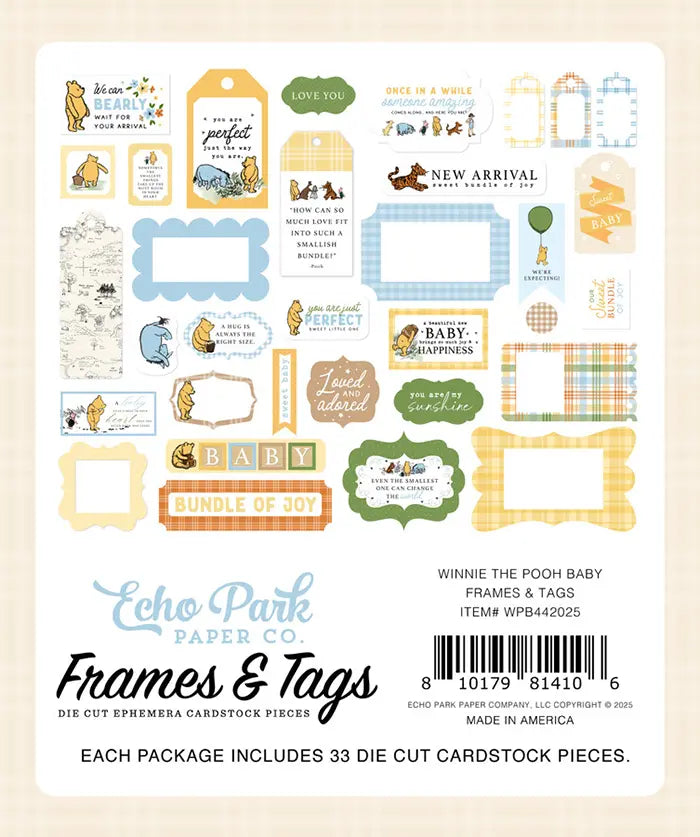 View 3 of Winnie The Pooh Baby Frames & Tags - Echo Park