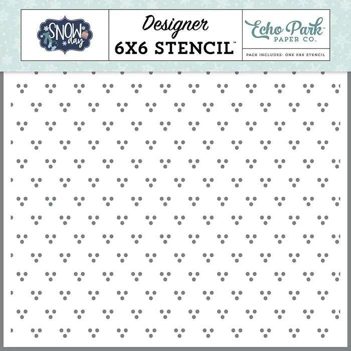 Winter Dot Clusters Stencil - Snow Day - Echo Park
