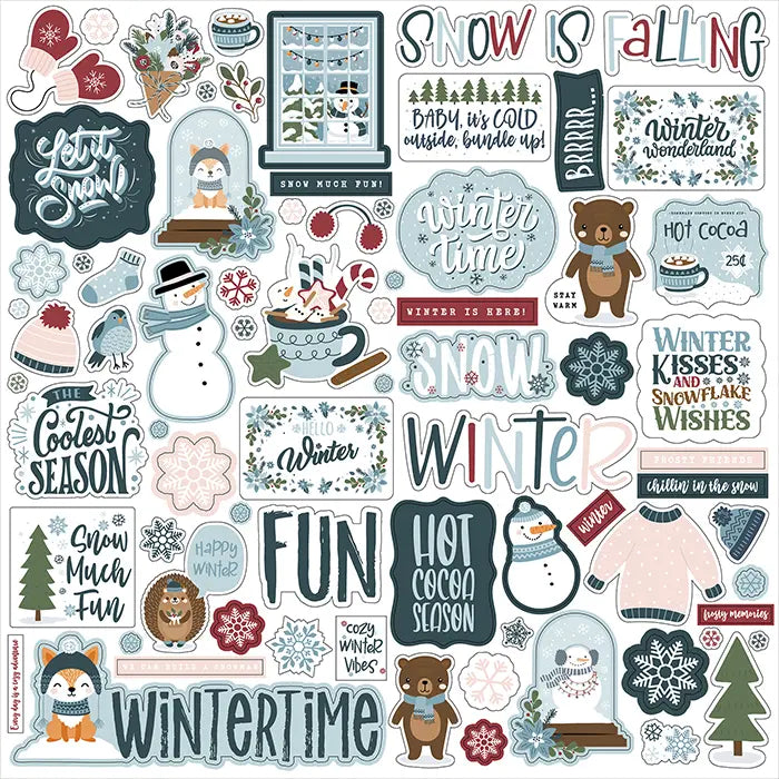 Winter Fun Element Stickers - Echo Park