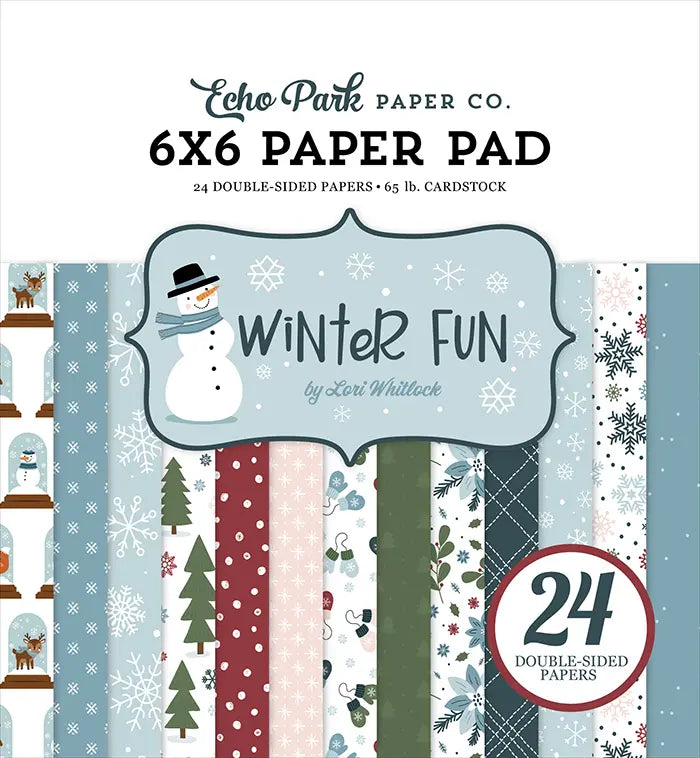 Winter Fun Paper Pad, 6" x 6" - Echo Park
