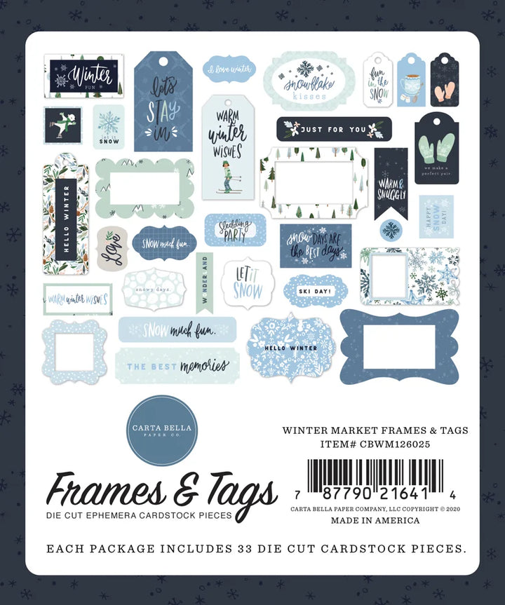 Winter Market Frames & Tags - Carta Bella