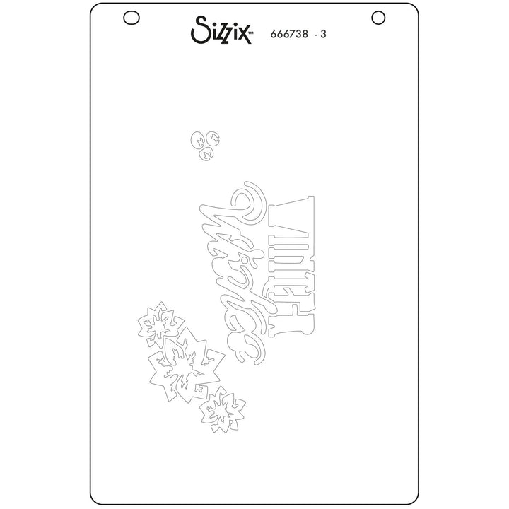 Winter Wishes #3 A6 Layered Stencils by Jen Long - Sizzix