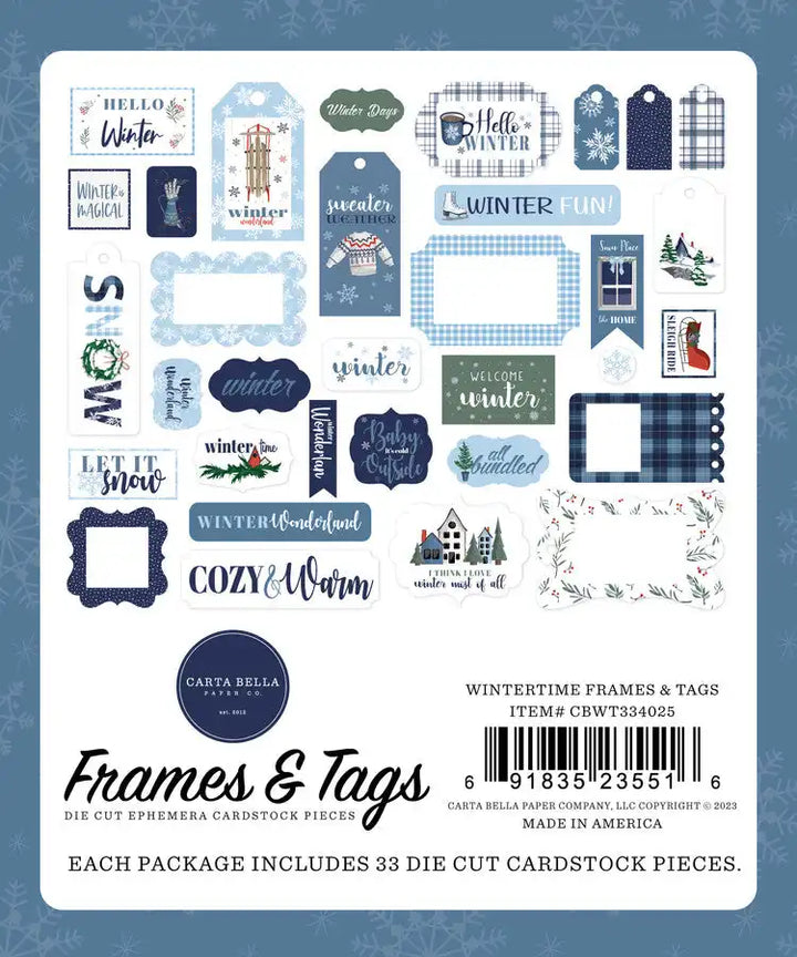 Wintertime Frames & Tags- Carta Bella