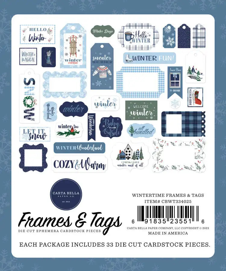Wintertime Frames & Tags- Carta Bella