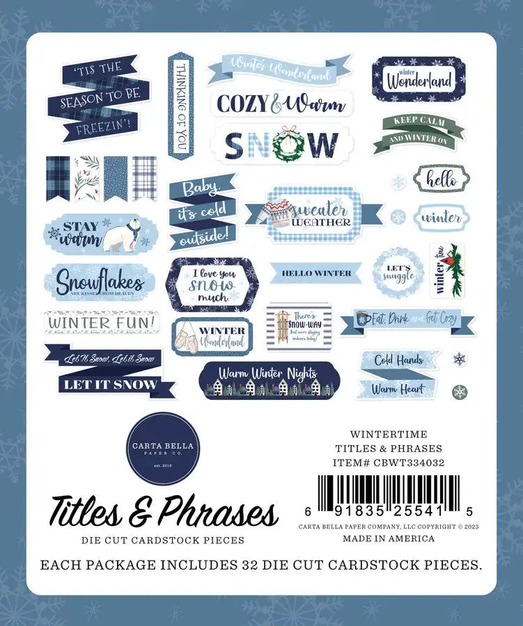 Wintertime Titles & Phrases- Carta Bella