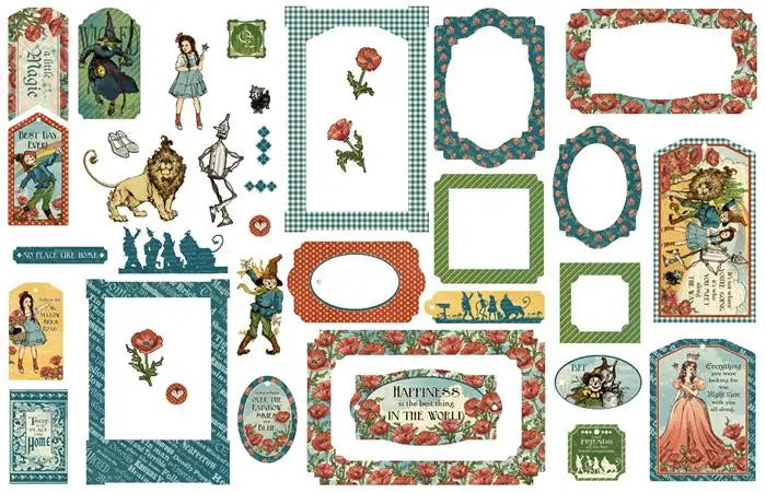 Wonder of Oz Chipboard Pieces, Tags & Frames - Graphic 45