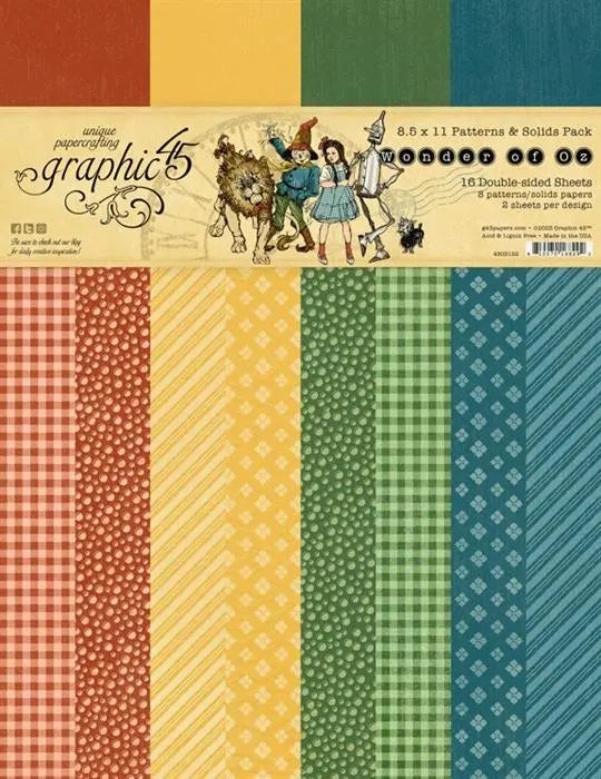 Wonder of Oz Patterns & Solids Paper Pack, 8.5" x 11" - Graphic 45