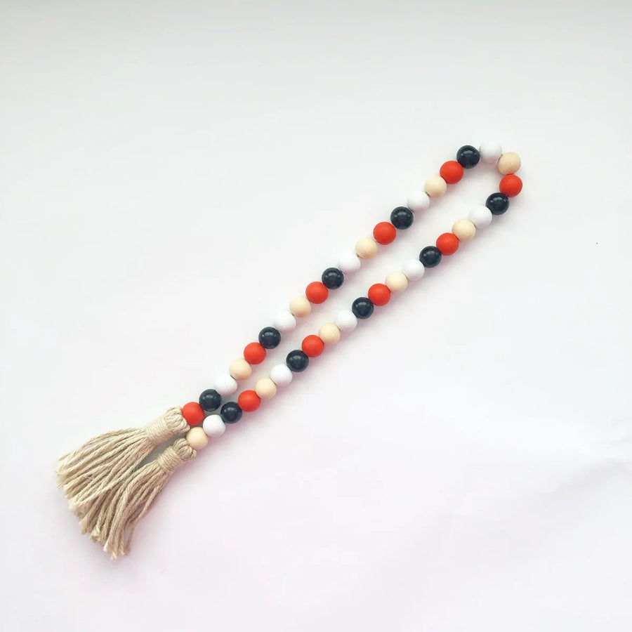 Wood Beads (Black, White, Orange) - Tiered Tray Decor - Foundations Decor