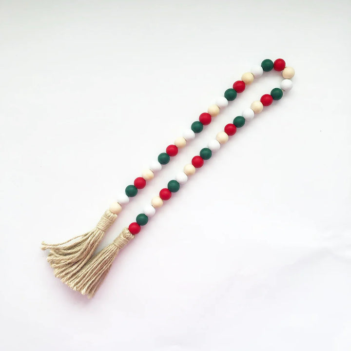 Wood Beads (Green, Red, White) - Tiered Tray Decor - Foundations Decor