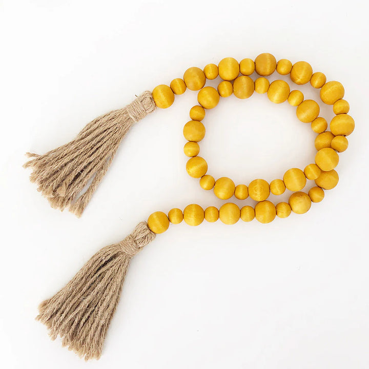 Wood Beads (Touch of Yellow, Large & Small) - Foundations Decor