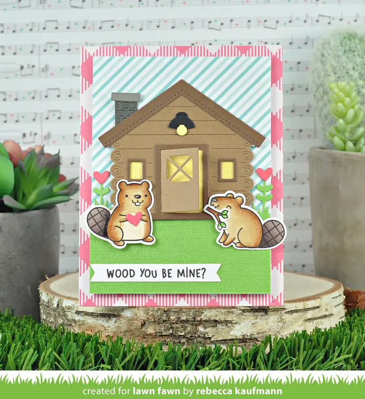 Wood You Be Mine? Clear Stamp Set  - Simply Celebrate Collection - Lawn Fawn