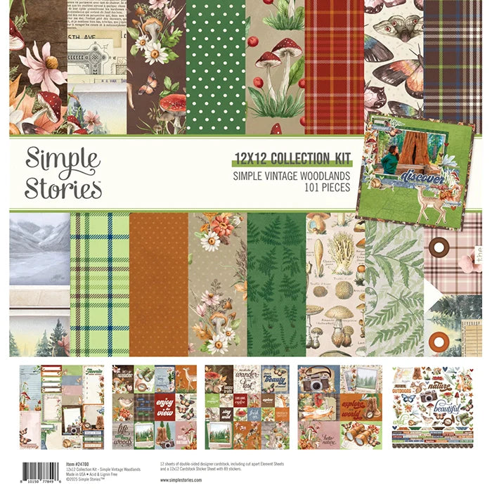 Woodlands 12" x 12" Collection Kit - Simple Vintage - Simple Stories