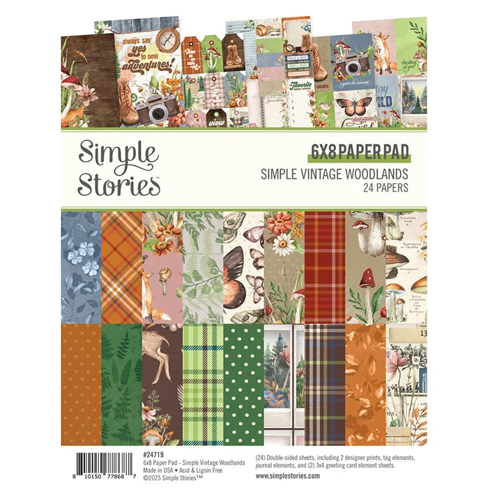 Woodlands 6" x 8" Pad - Simple Vintage - Simple Stories