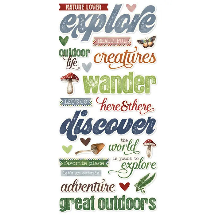 View 2 of Woodlands Foam Stickers - Simple Vintage - Simple Stories