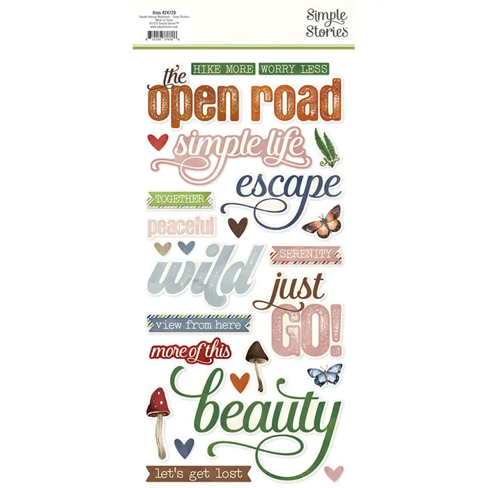 View 3 of Woodlands Foam Stickers - Simple Vintage - Simple Stories