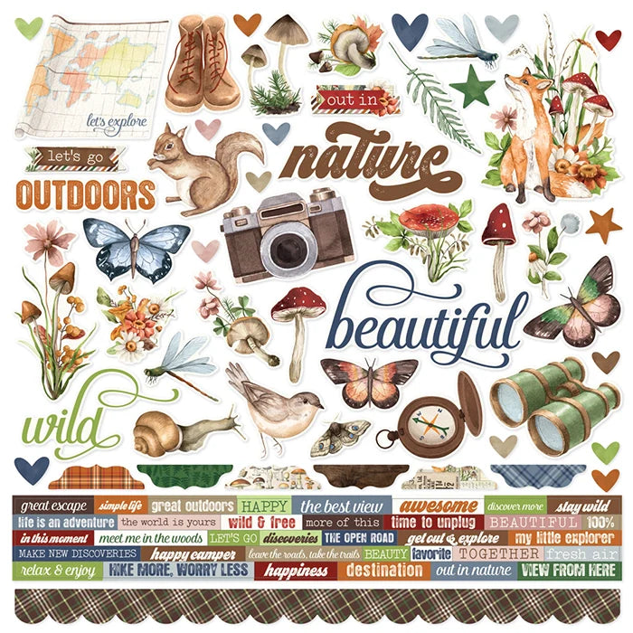 Woodlands Cardstock Stickers - Simple Vintage - Simple Stories