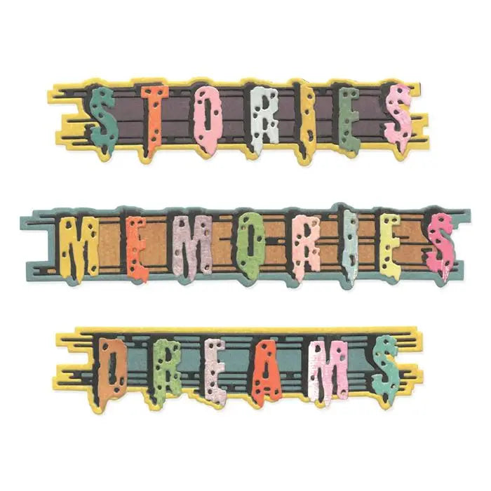 Word Wafers #2 Thinlits Die Set 24PK - Seth Apter - Sizzix
