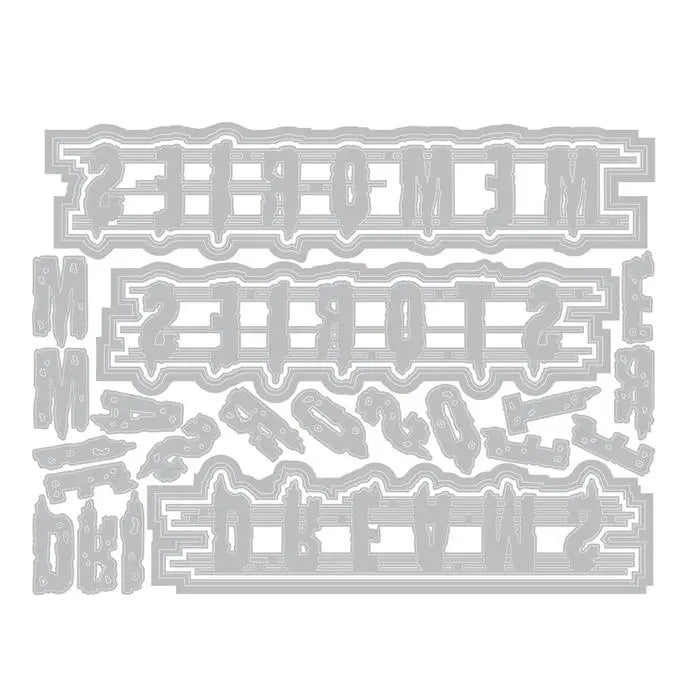 Word Wafers #2 Thinlits Die Set 24PK - Seth Apter - Sizzix