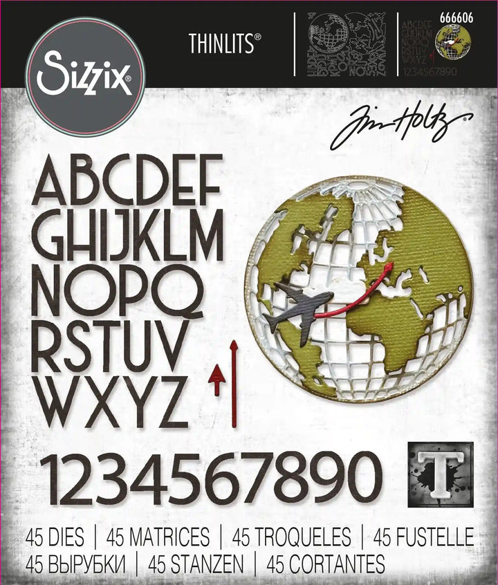 World Travel Thinlits Die Set - Back from the Vault by Tim Holtz - Sizzix