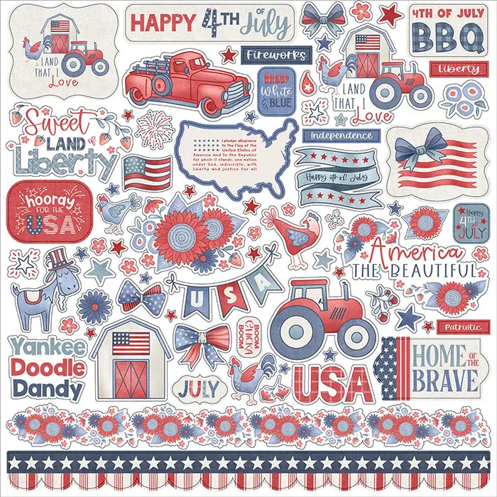 Yankee Doodle Element Stickers - Echo Park