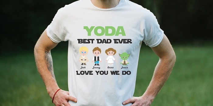 Yoda Best Dad Ever #2 Star Wars T-Shirt SVG Image File Download