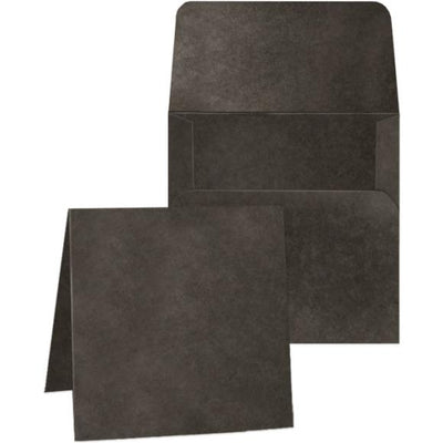 Black- Square Cards 5 1/4" x 5 1/4" with Envelopes- Staples Embellishments Collection- Graphic 45 