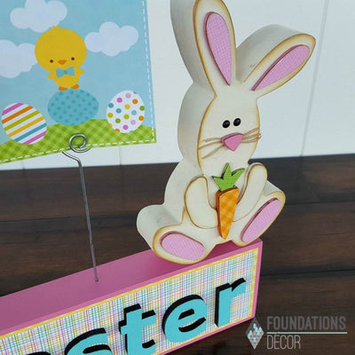 Easter Bunny Unfinished Wood Craft - Foundations Decor