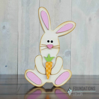 Easter Bunny Unfinished Wood Craft - Foundations Decor