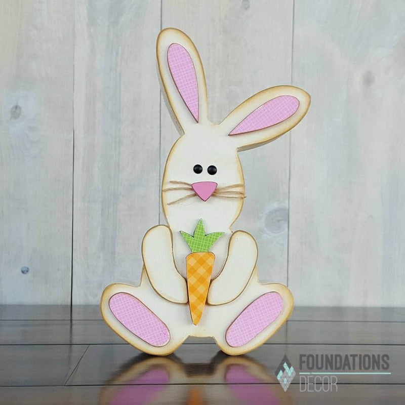 Easter Bunny Unfinished Wood Craft - Foundations Decor
