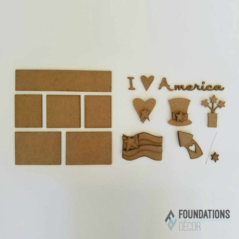 I Love America Shadow Box Kit_b