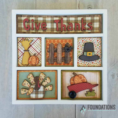 Thanksgiving Shadow Box Kit - Foundations Decor