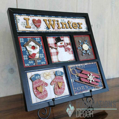 I 'heart' Winter Shadow Box Kit - Foundations Decor