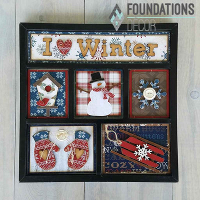 I 'heart' Winter Shadow Box Kit - Foundations Decor