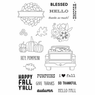 Fall Farmhouse Stamps - Simple Stories - Clearance