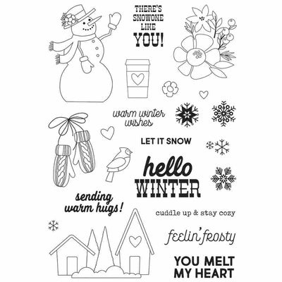 Winter Farmhouse Stamps - Simple Stories - Clearance