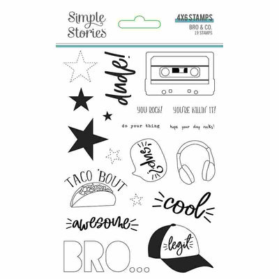 Bro & Co Clear Stamps - Simple Stories - Clearance