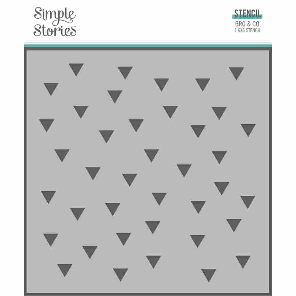 Triangles Stencil-Bro & Co-Simple Stories