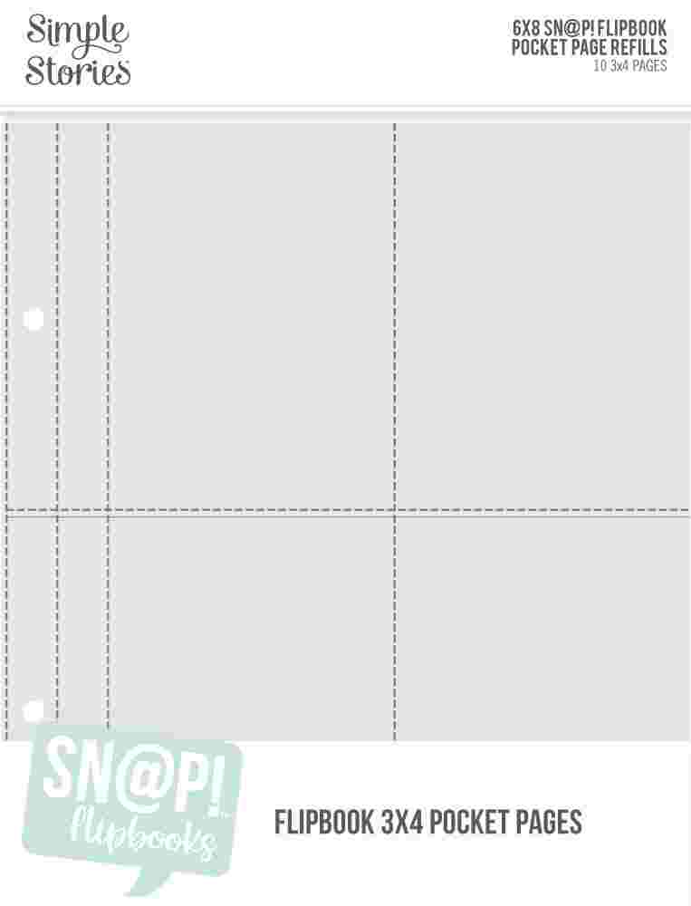 3" x 4" Pack Refills for 6" x 8" SN@P! Flipbooks - Simple Stories