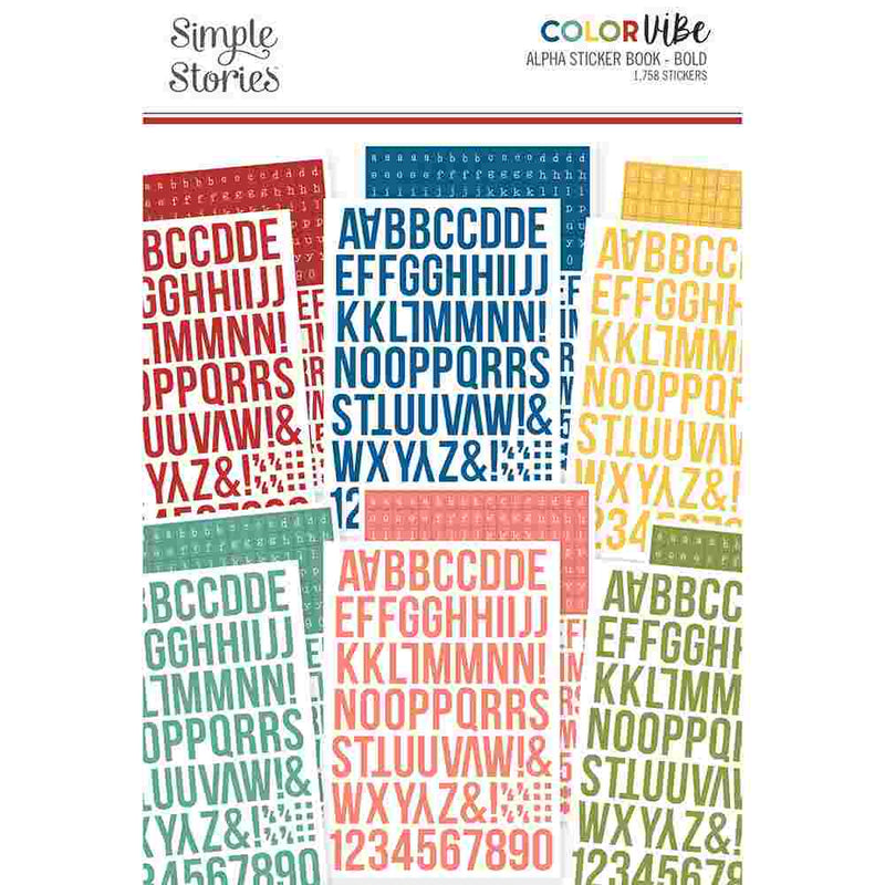 Bolds Alpha Sticker Book - Color Vibe - Simple Stories*