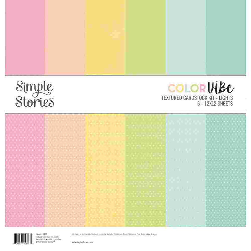 Lights Textured Cardstock Kit - Color Vibe - Simple Stories*