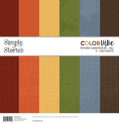 Fall Color Vibe Textured Cardstock Kit - Simple Stories