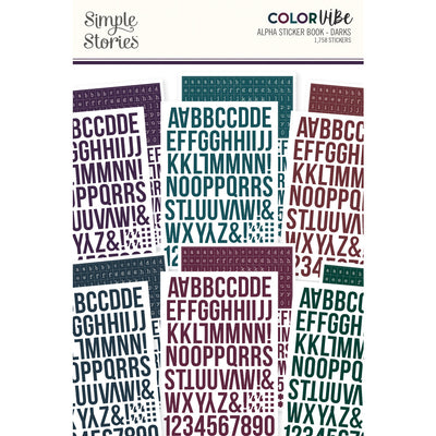 Darks Alphabet Sticker Book -Color Vibe - Simple Stories