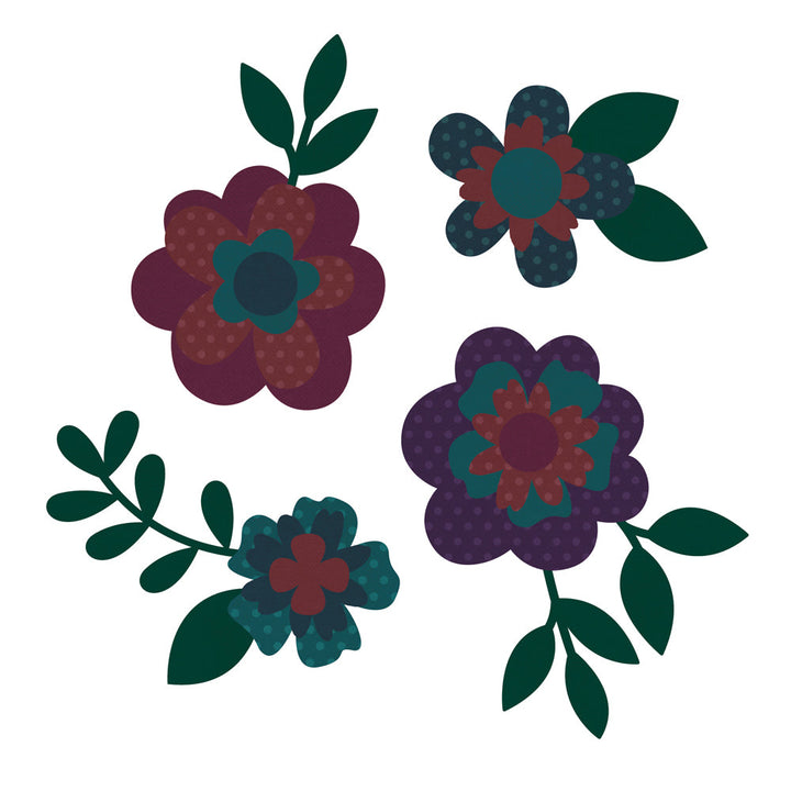 Darks Flowers Bits & Pieces- Color Vibe- Simple Stories