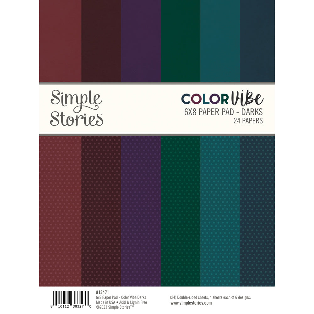 Darks 6x8 Pad- Color Vibe - Simple Stories