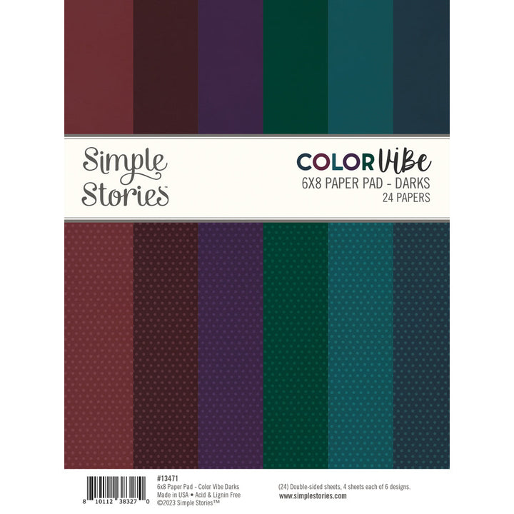Darks 6x8 Pad- Color Vibe - Simple Stories